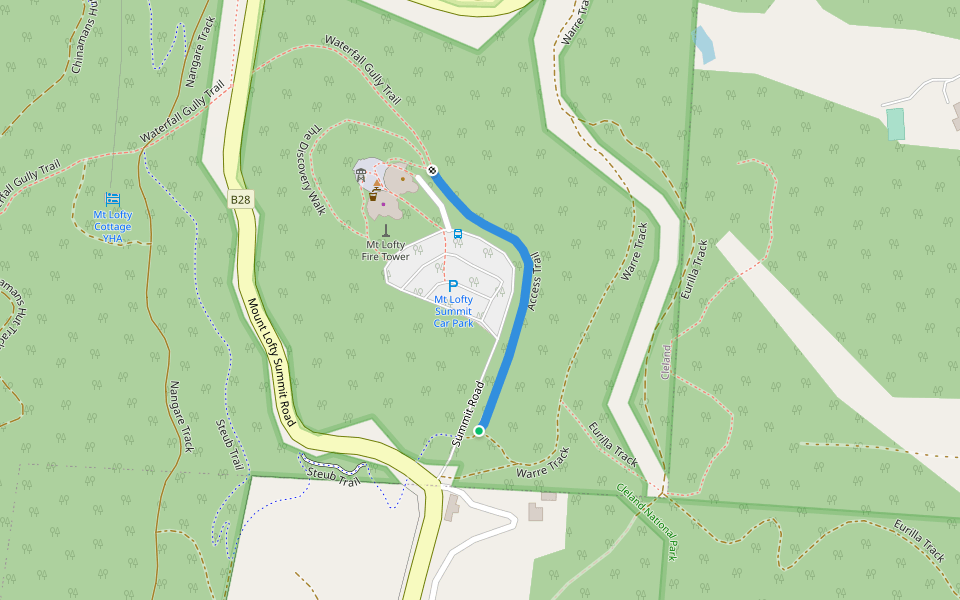 Access Trail walking route map in Crafers