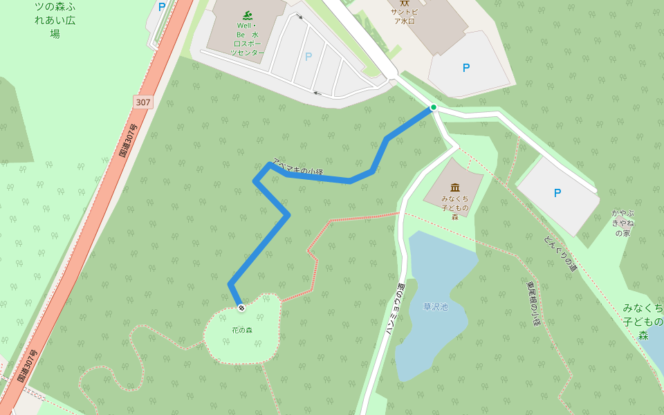 アベマキの小径 walking route map in Koka