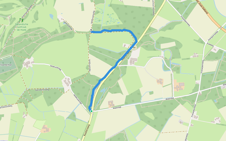 Track Roalterweg walking route map in Schalkhaar