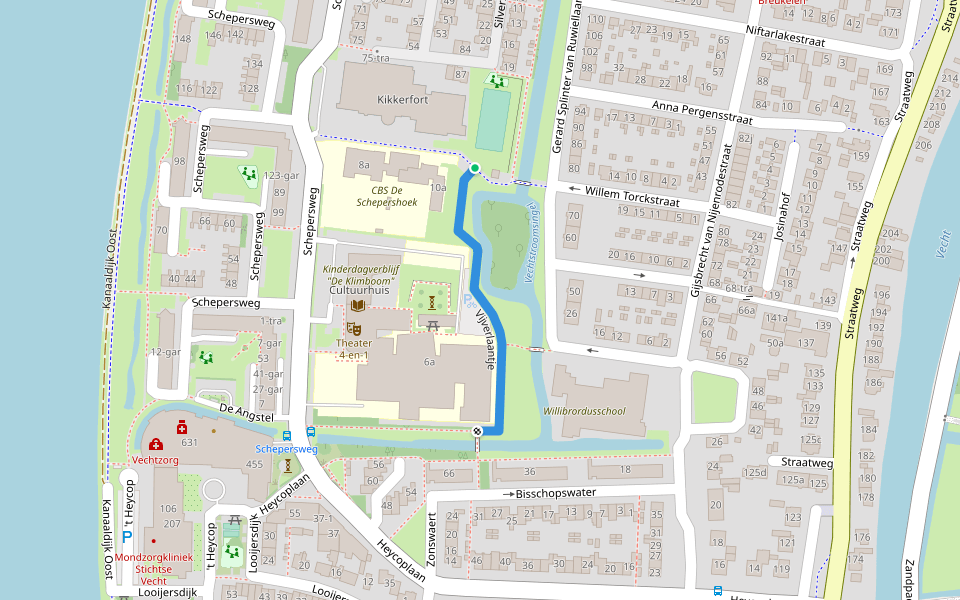 Vijverlaantje walking route map in Breukelen