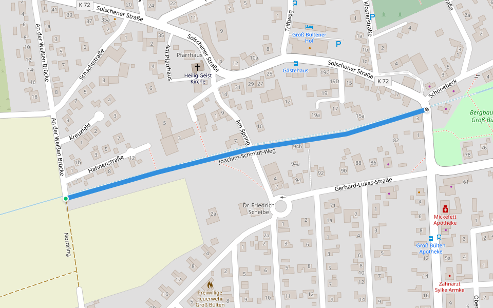 Joachim-Schmidt-Weg walking route map in Ilsede