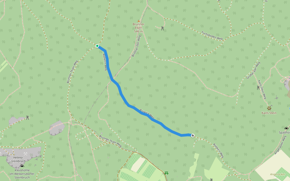 Röthleit'n Weg walking route map in Weikersdorf am Steinfelde
