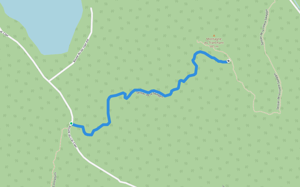 Sentier de la Swaggin walking route map in Saint-Côme