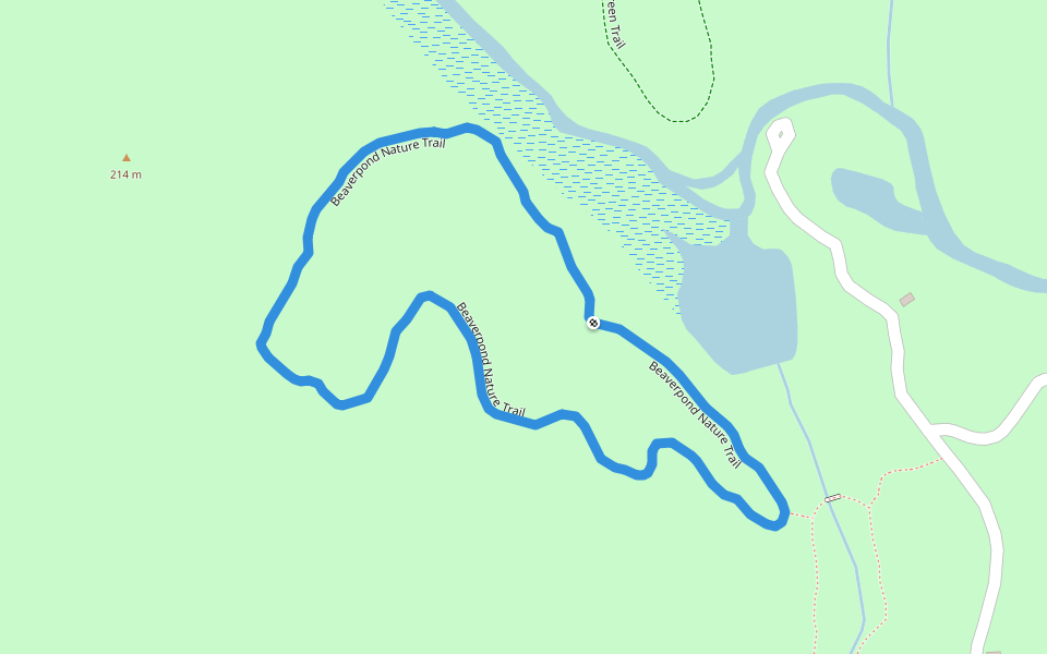 Beaverpond Nature Trail walking route map in Social Circle