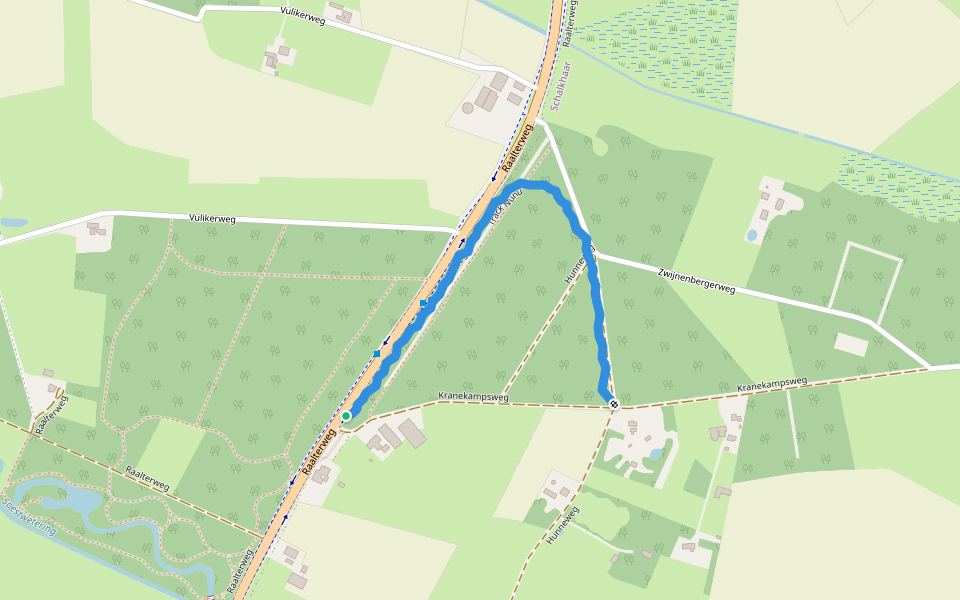 Track Nunu walking route map in Schalkhaar