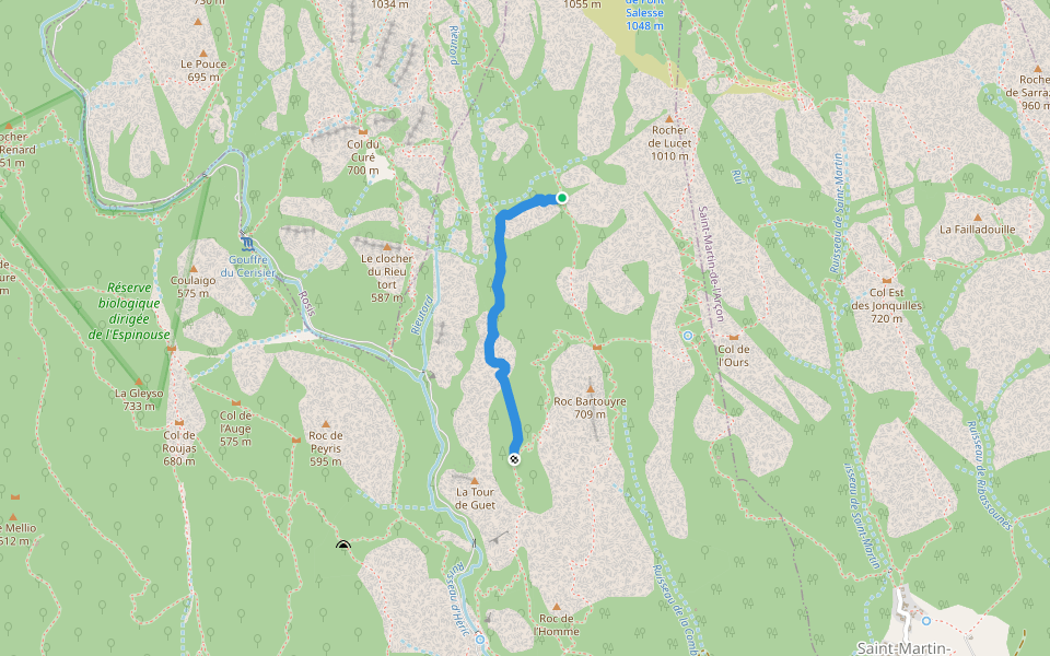 Piste des Triangles walking route map in Mons