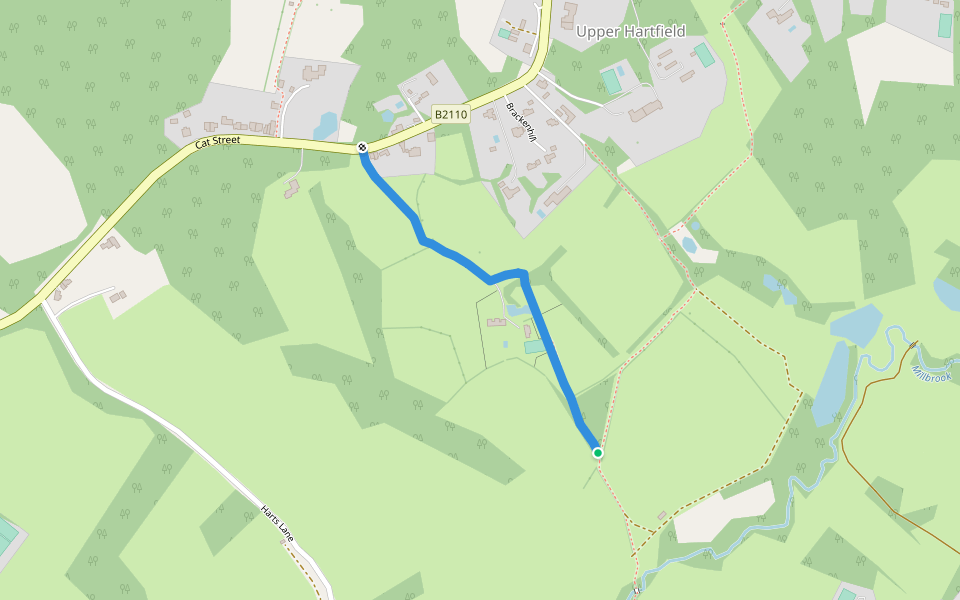FP10A walking route map in Upper Hartfield
