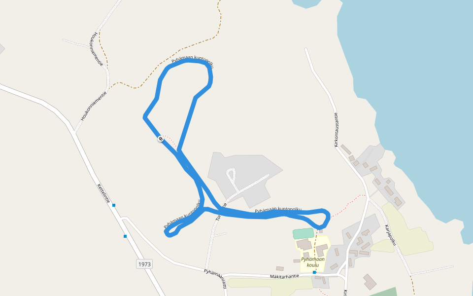 Pyhämaan kuntopolku walking route map in Ketteli