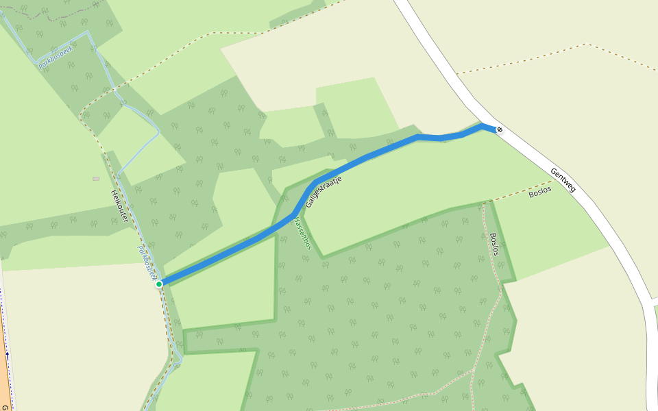 Galgestraatje walking route map in Geraardsbergen