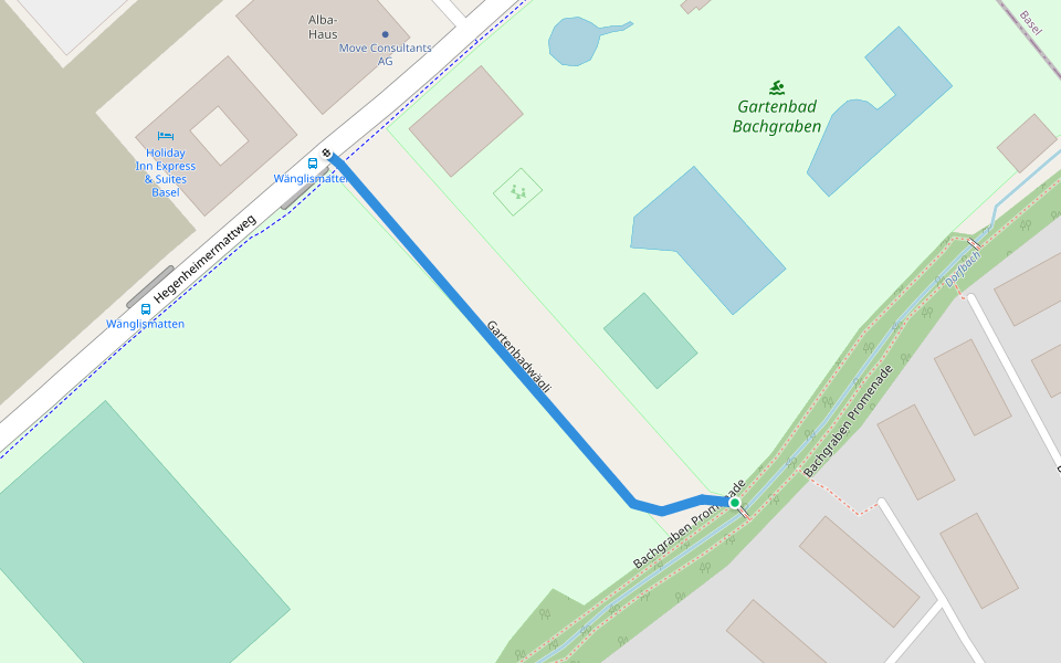 Gartenbadwägli walking route map in Allschwil