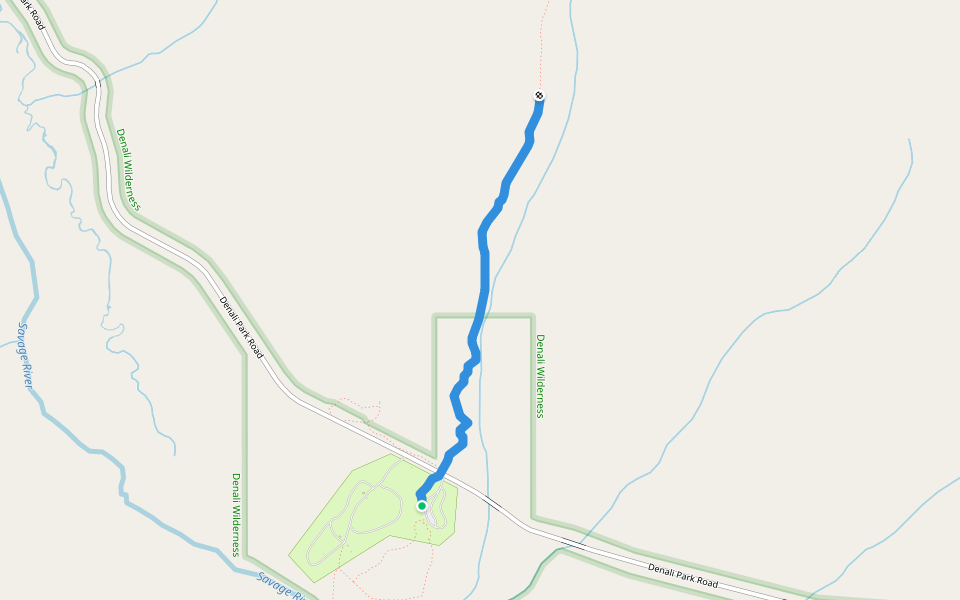 Alpine Loop walking route map in Healy