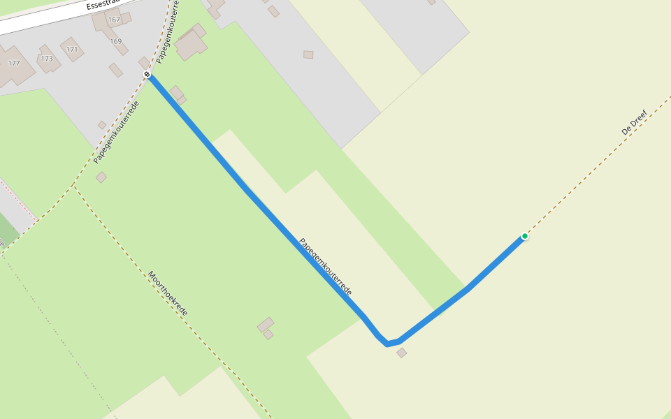 Papegemkouterrede walking route map in Lede