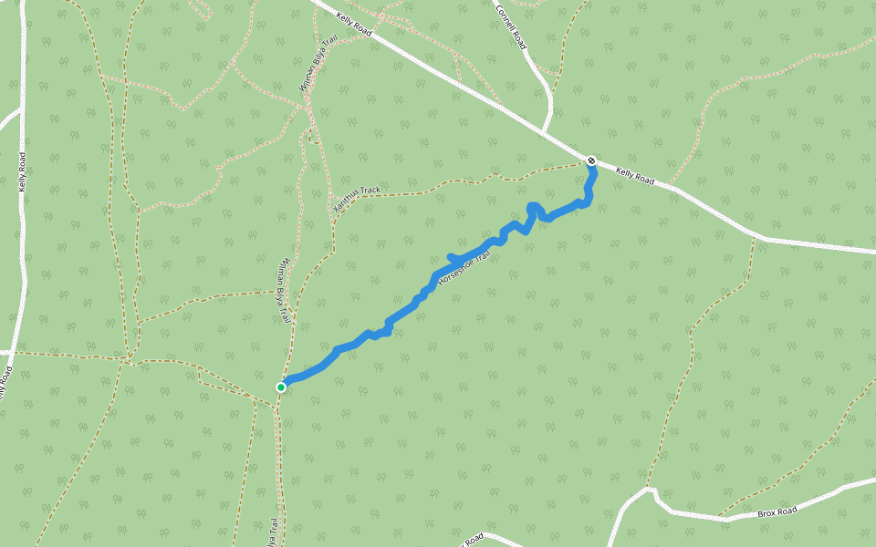Horseshoe Trail walking route map in Mungalup