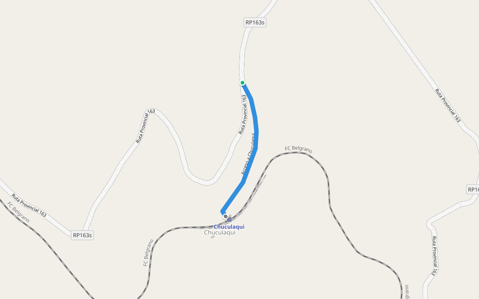 Acceso a Chuculaqui walking route map in Chuculaqui