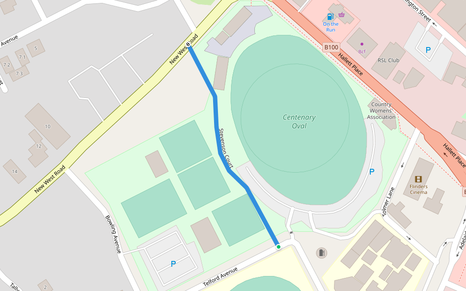 Stevenson Court walking route map in Port Lincoln