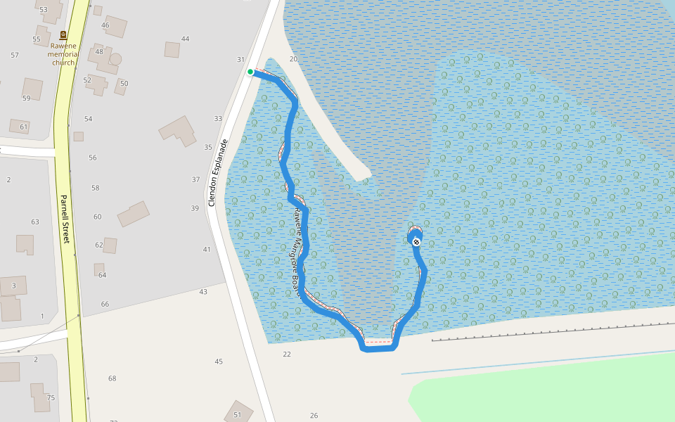Mangrove Boardwalk walking route map in Rawene