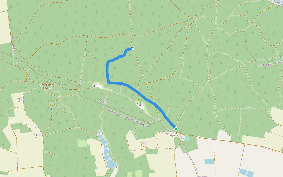 Trimm-Dich-Pfad walking route map in Höchstadt