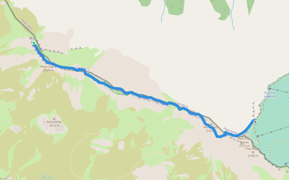 Senda de la Sierra de Híjar walking route map in Salceda