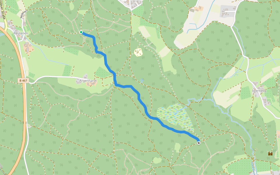 Tettnanger Flowtrail walking route map in Tettnang