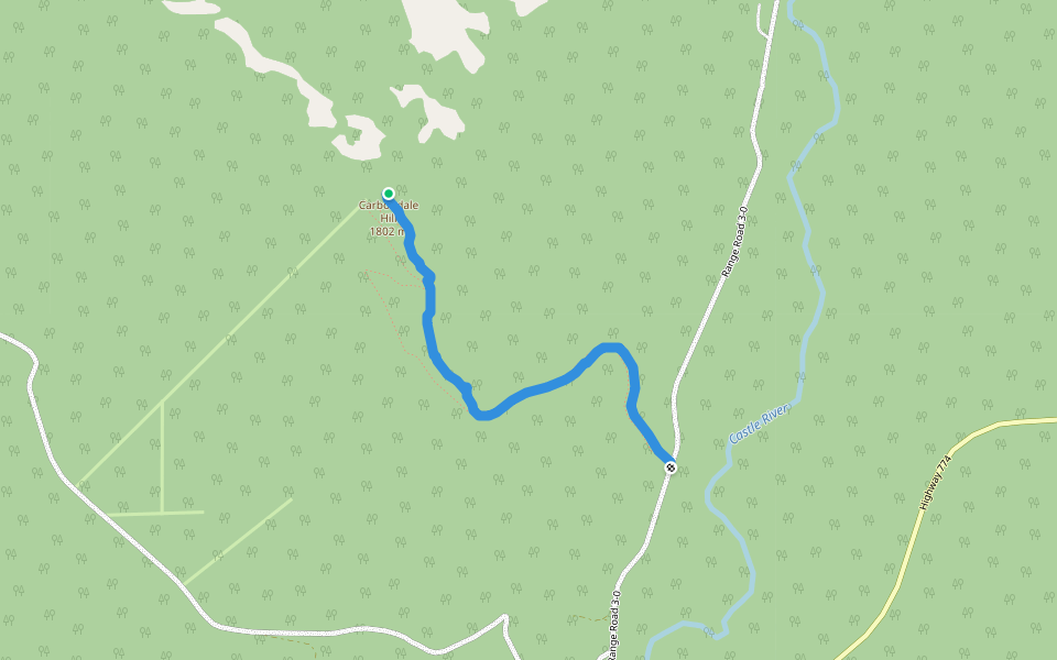Carbondale Hill Route walking route map in Bellevue