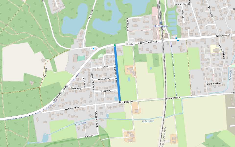 Prof.-Dursthoff-Weg walking route map in Großenkneten