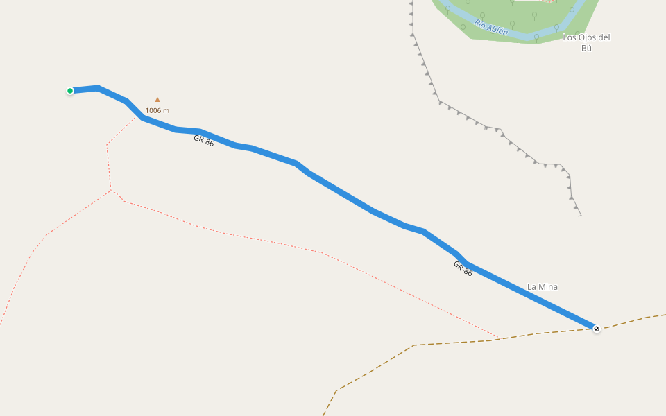 GR-86 walking route map in Burgo de Osma-Ciudad de Osma