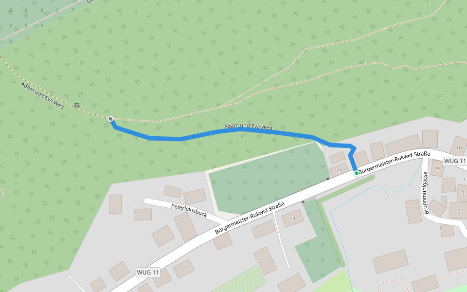 Adam und Eva Weg walking route map in Pappenheim