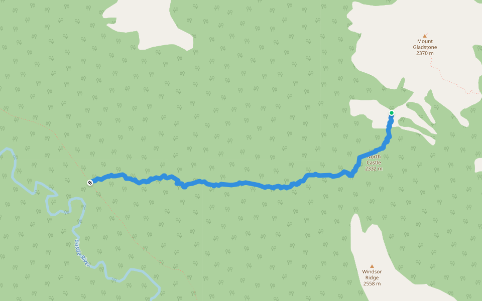 North Castle Route walking route map in Bellevue