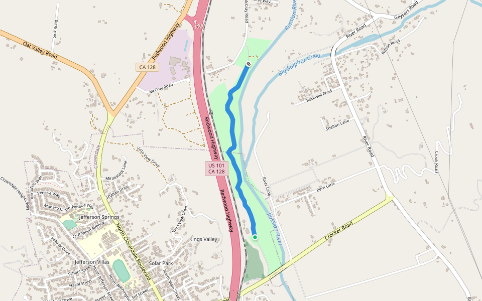 Makahmo Trail walking route map in Cloverdale