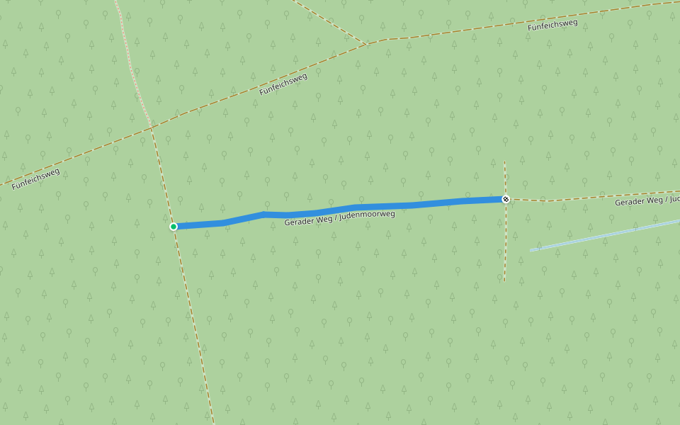 Gerader Weg / Judenmoorweg walking route map in Bad Münder am Deister