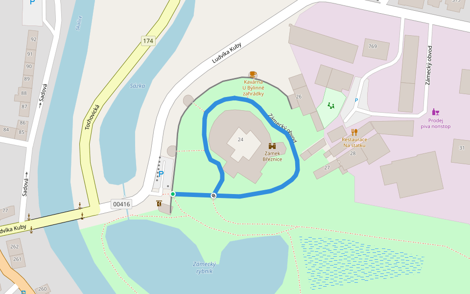 Zámecký obvod walking route map in Březnice