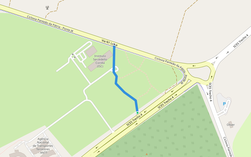 Acampamento Pacheco Fernandes walking route map in Brasília