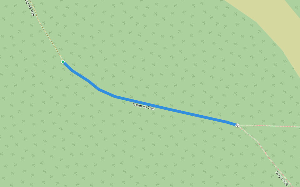 Camp #3 Trail walking route map in Beaver Island