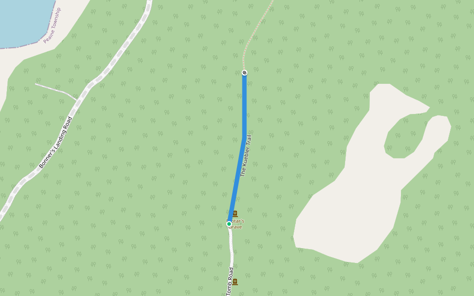 The Kuebler Trail walking route map in Beaver Island