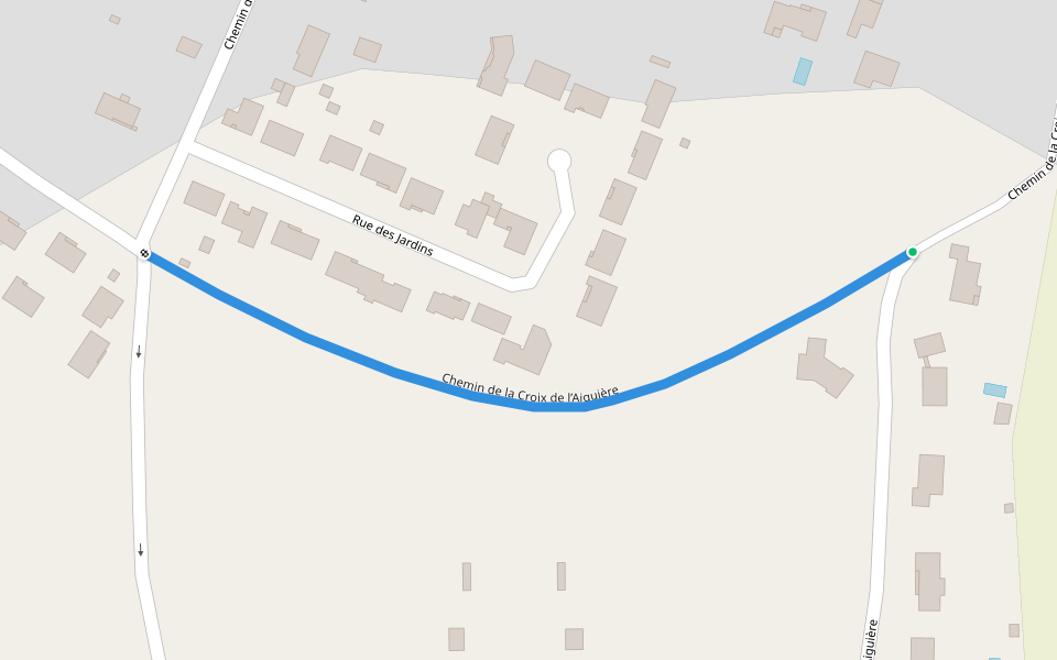 Chemin de la Croix de l’Aiguière walking route map in Sèvres-Anxaumont