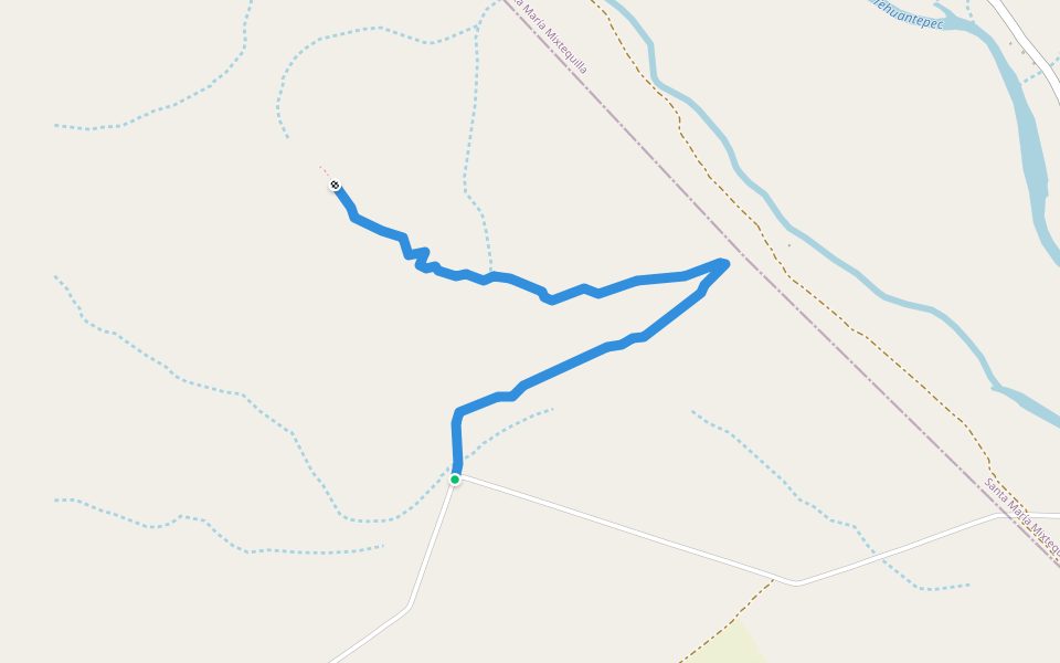 A Guiengola walking route map in Las Pilas