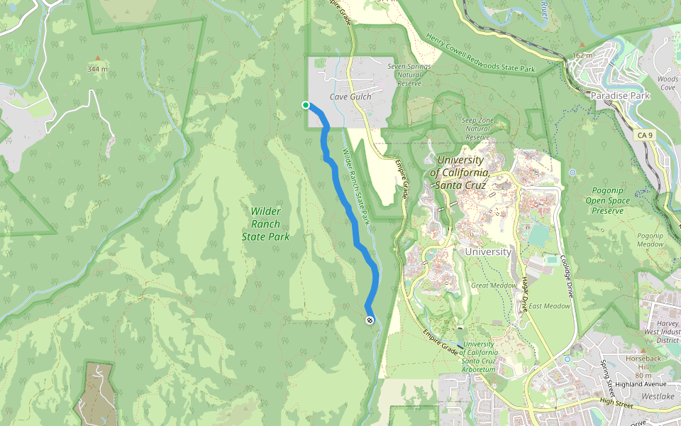 Red Mailbox Walking And Running Trail Santa Cruz, California Pacer