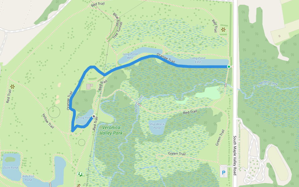 Orange Trail walking route map in Traverse City