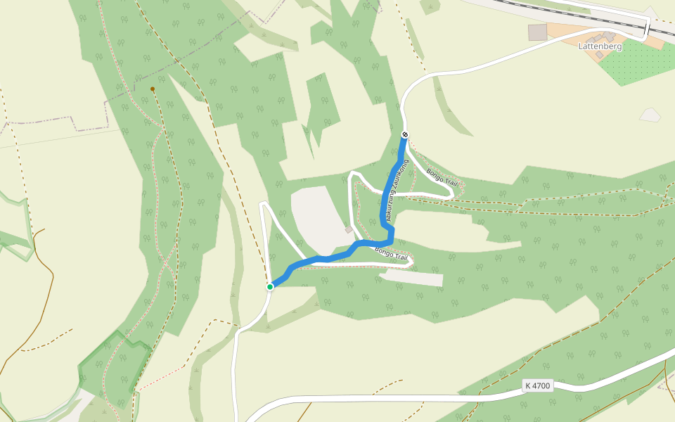 Abkürzung Zaunkönig walking route map in Glatten