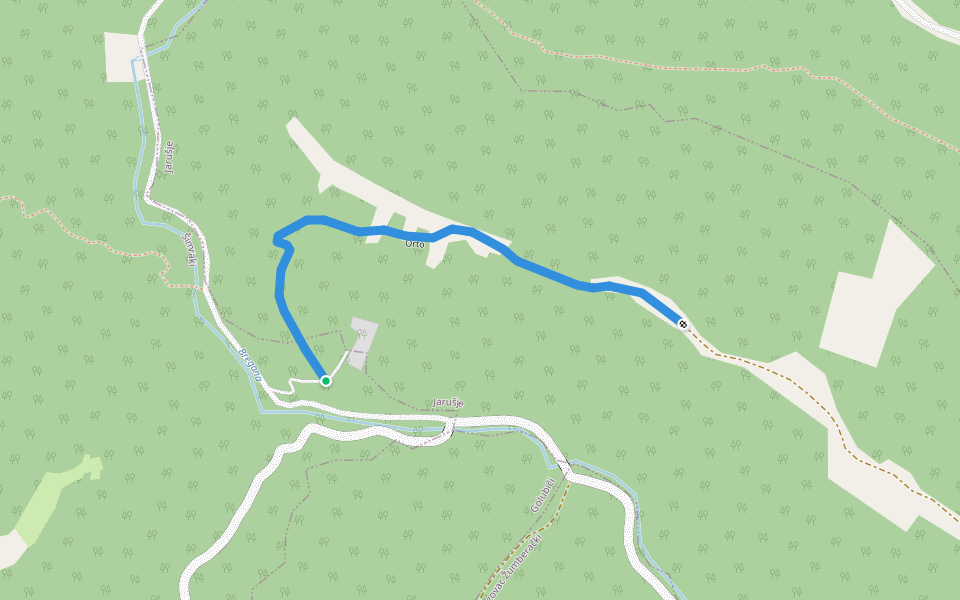 Orto walking route map in Šimraki