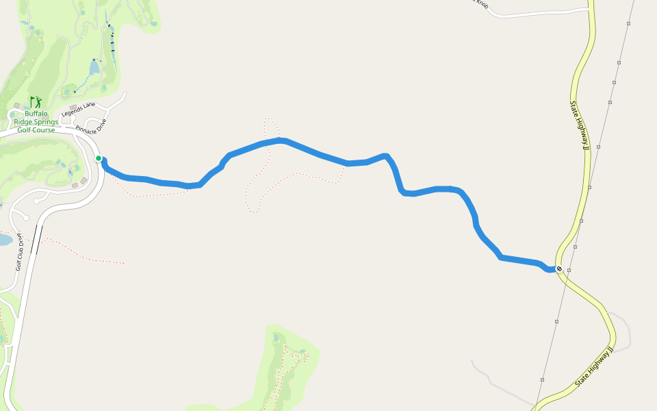 Murder Rock Road Trail walking route map in Hollister