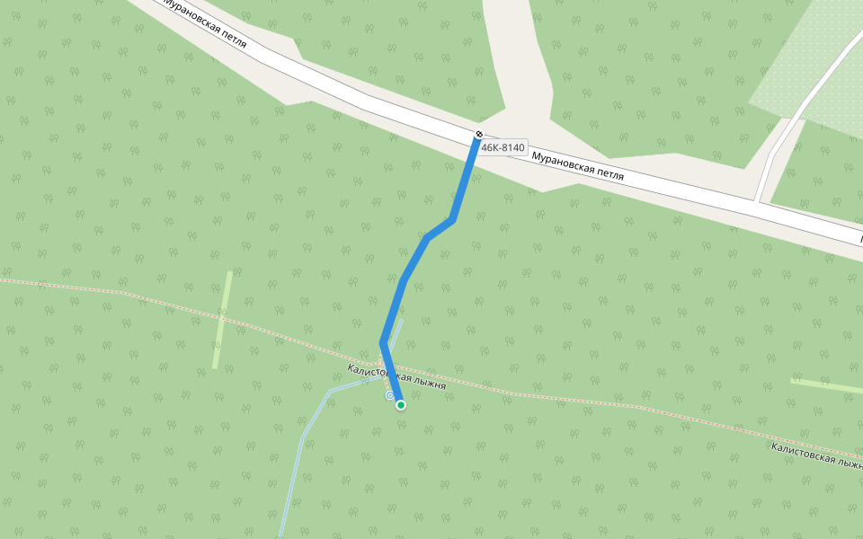 тропа к роднику walking route map in Volodkino