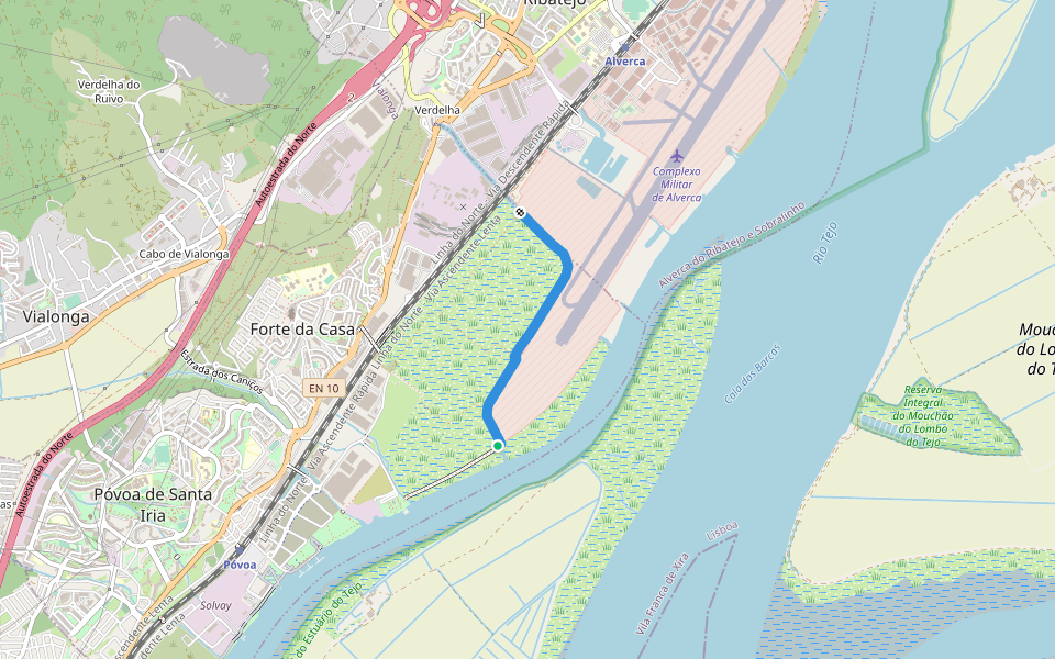 Trilho da Verdelha walking route map in Forte da Casa
