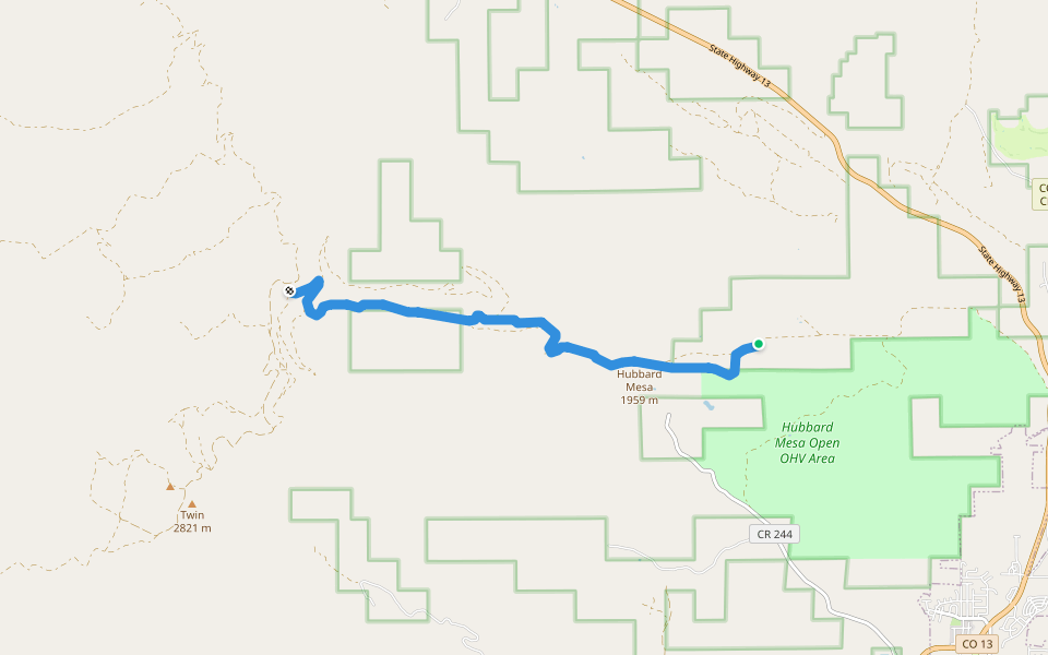 Jqs Trail walking route map in Rifle