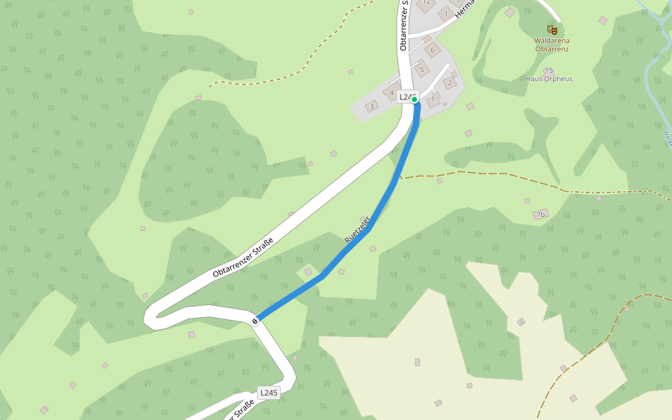 Ruetzeler walking route map in Tarrenz