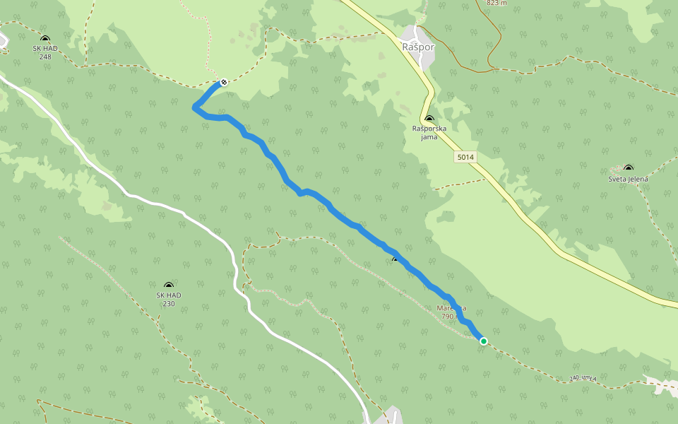 240_izmj A walking route map in Prapoće