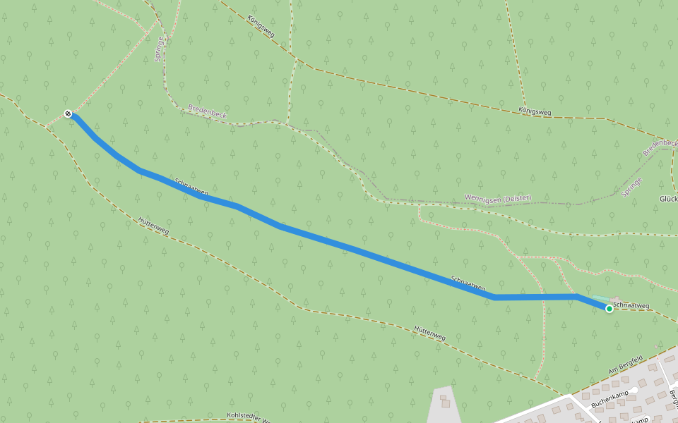 Schnaatweg walking route map in Springe
