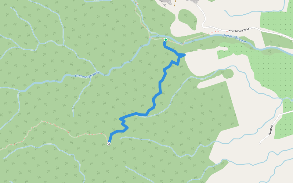 Wharawhara Link Track walking route map in Katikati