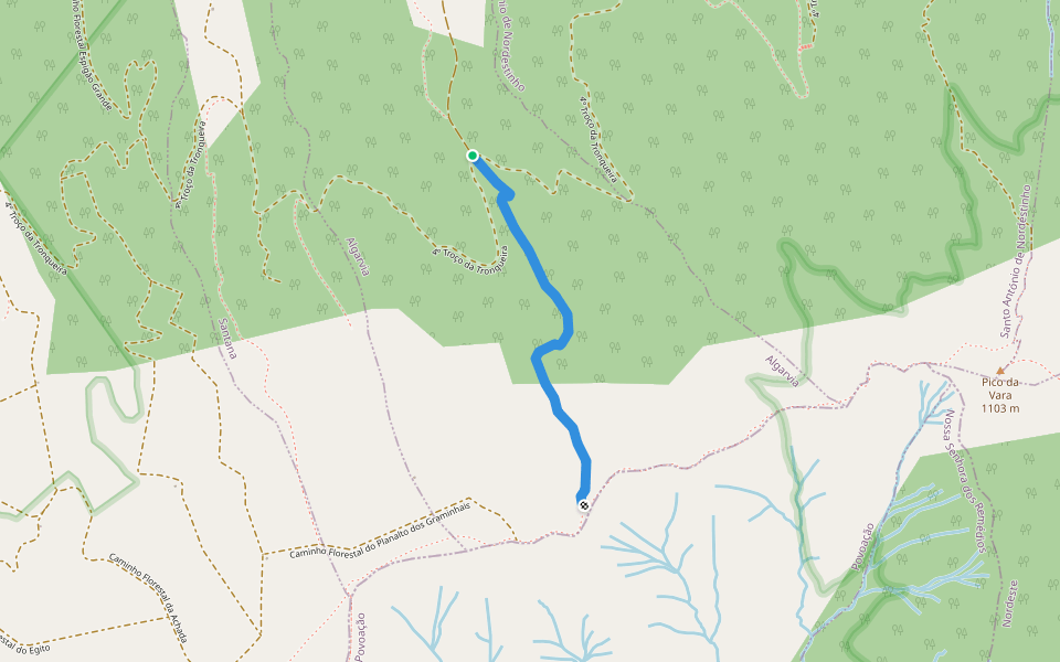 PRC7SMI - Pico da Vara walking route map in Algarvia