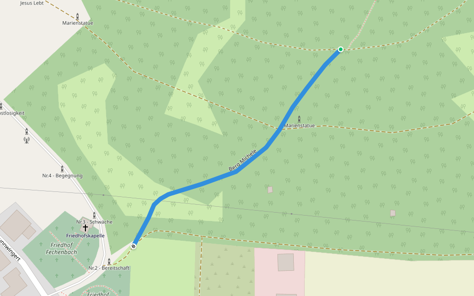 Berg Michele walking route map in Collenberg